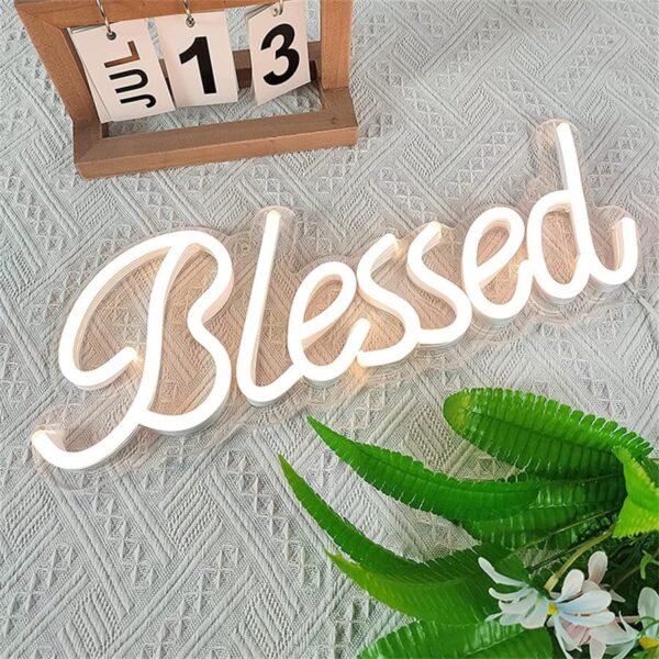 LED Neon sign Blessed